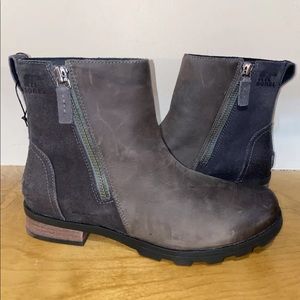 SOREL EMELIE ZIP ANKLE BOOTS MAJOR QUARRY 8